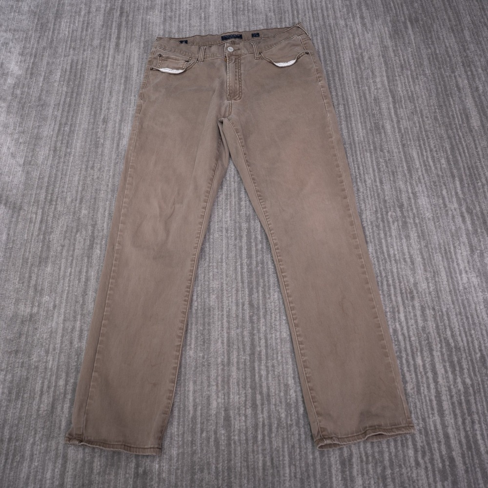 Lucky Brand 410 Athletic Slim Pants Mens 33 Brown Good Stretch Casual